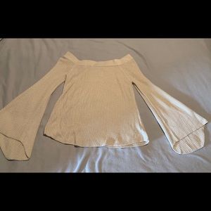 Off the shoulders beige top